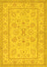 Machine Washable Oriental Yellow Traditional Rug, wshtr1479yw