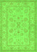 Serging Thickness of Machine Washable Oriental Green Traditional Area Rugs, wshtr1479grn