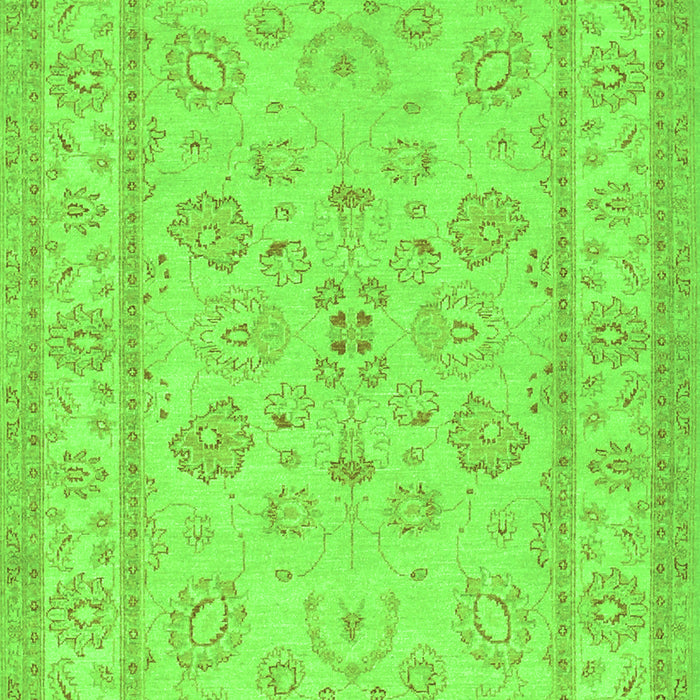 Serging Thickness of Machine Washable Oriental Green Traditional Area Rugs, wshtr1479grn