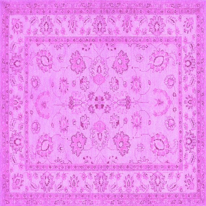 Square Oriental Purple Traditional Rug, tr1479pur