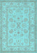 Machine Washable Oriental Light Blue Traditional Rug, wshtr1479lblu