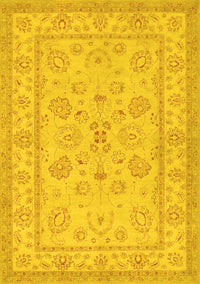 Oriental Yellow Traditional Rug, tr1479yw