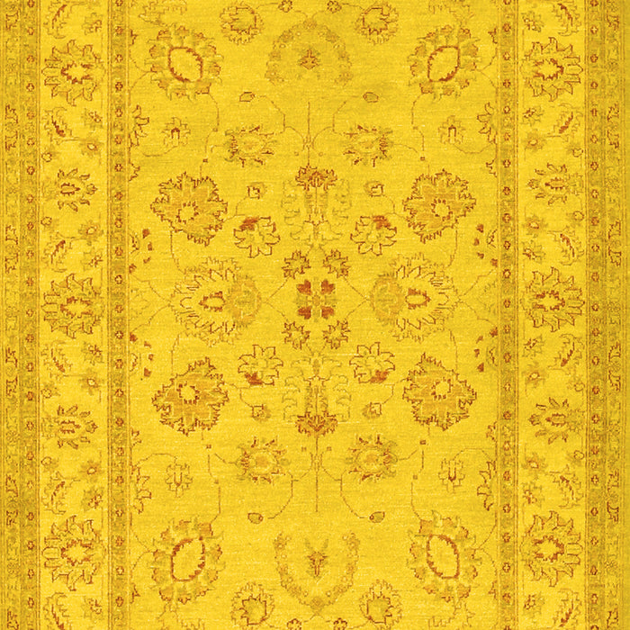 Oriental Yellow Traditional Rug, tr1479yw