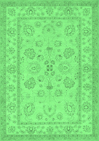 Oriental Emerald Green Traditional Rug, tr1479emgrn