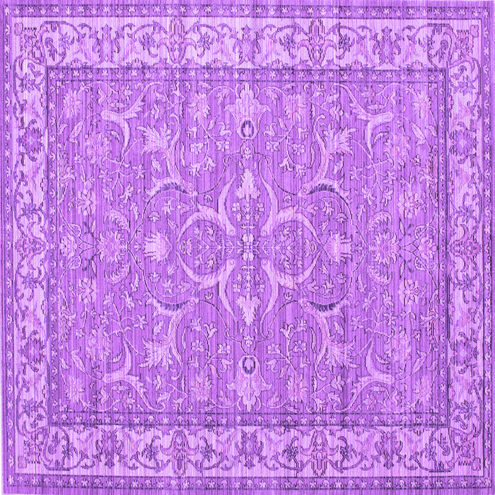 Square Machine Washable Persian Purple Traditional Area Rugs, wshtr147pur