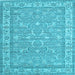 Square Persian Light Blue Traditional Rug, tr147lblu