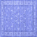 Square Persian Blue Traditional Rug, tr147blu