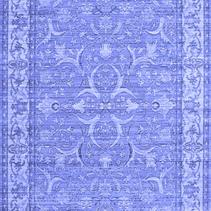 Machine Washable Persian Blue Traditional Rug, wshtr147blu