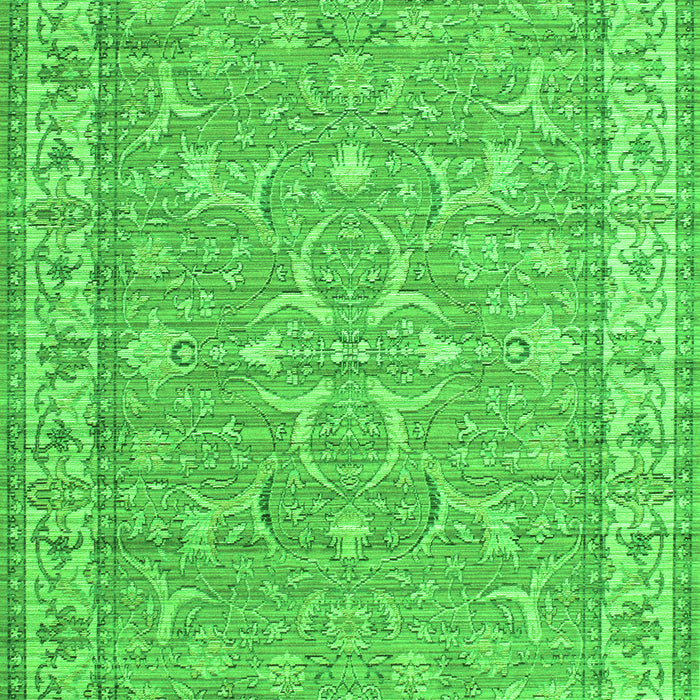 Serging Thickness of Machine Washable Persian Green Traditional Area Rugs, wshtr147grn