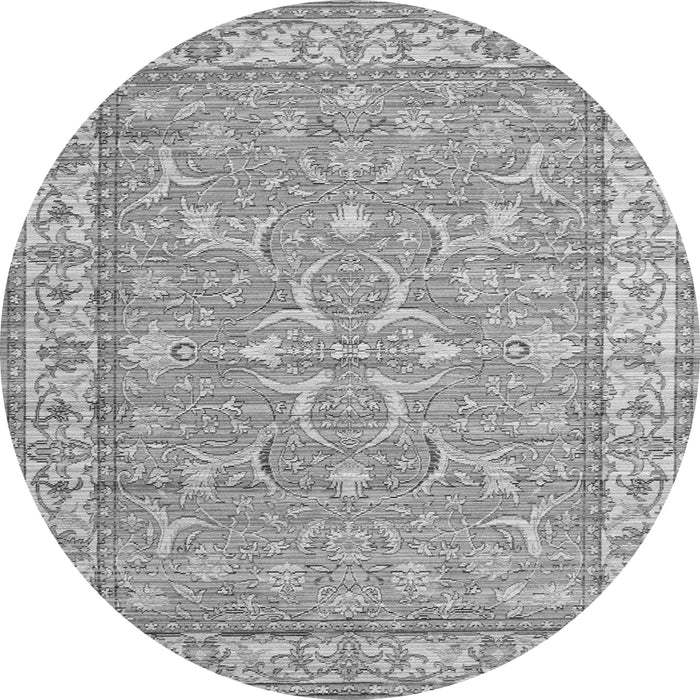 Machine Washable Persian Gray Traditional Rug, wshtr147gry
