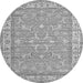 Machine Washable Persian Gray Traditional Rug, wshtr147gry