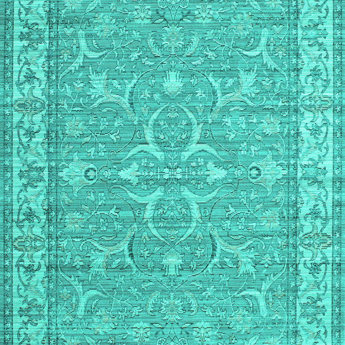 Machine Washable Persian Turquoise Traditional Area Rugs, wshtr147turq