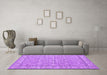 Machine Washable Persian Purple Traditional Area Rugs in a Living Room, wshtr147pur