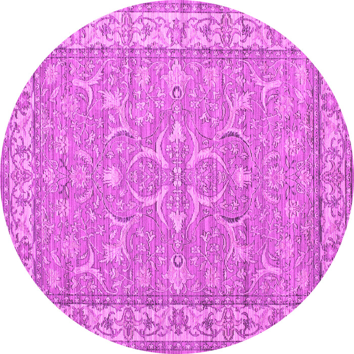 Round Persian Pink Traditional Rug, tr147pnk