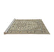 Sideview of Machine Washable Traditional Brown Rug, wshtr148