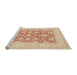 Sideview of Machine Washable Traditional Brown Rug, wshtr1480