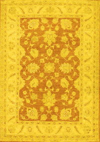 Oriental Yellow Traditional Rug, tr1480yw