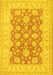 Oriental Yellow Traditional Rug, tr1480yw