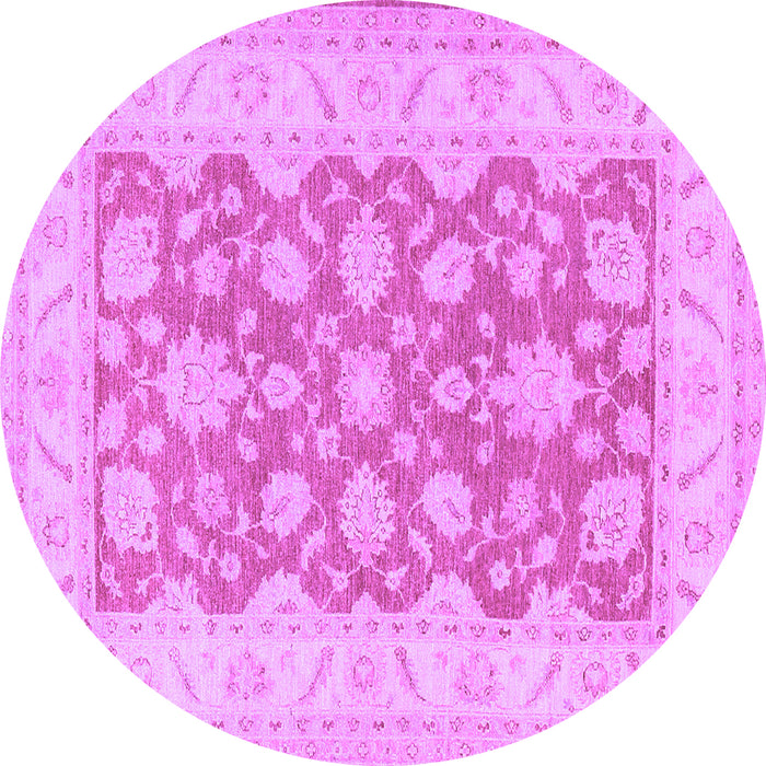 Round Machine Washable Oriental Purple Traditional Area Rugs, wshtr1480pur