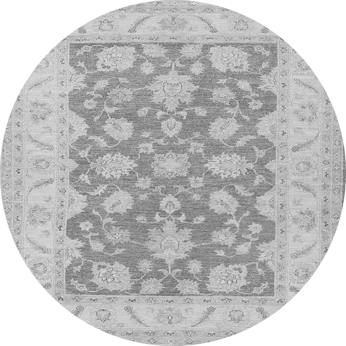 Square Oriental Gray Traditional Rug, tr1480gry
