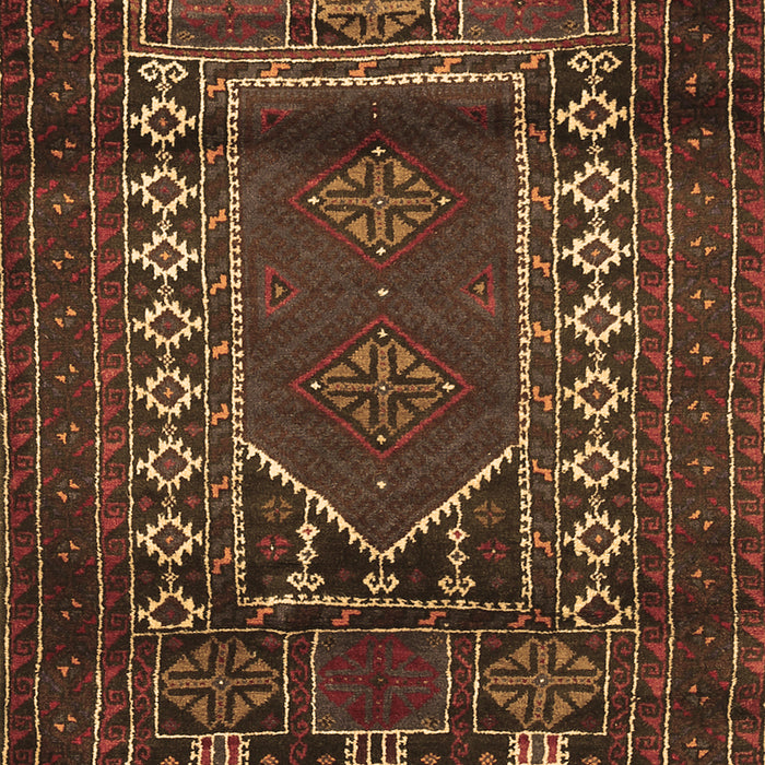 Machine Washable Persian Brown Traditional Rug, wshtr1481brn