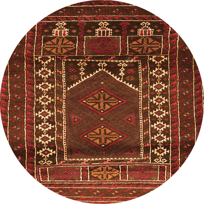Square Persian Orange Traditional Rug, tr1481org
