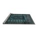 Sideview of Machine Washable Persian Light Blue Traditional Rug, wshtr1481lblu