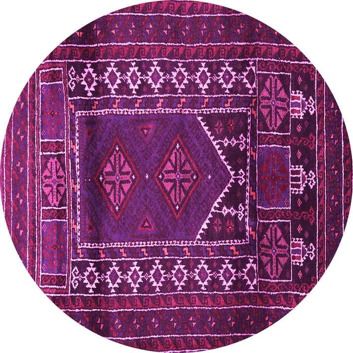 Round Persian Pink Traditional Rug, tr1481pnk