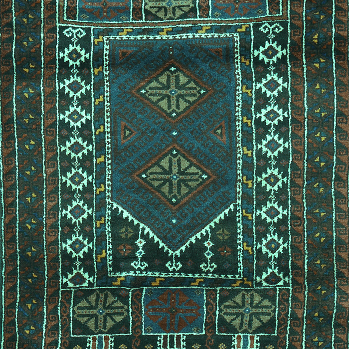 Machine Washable Persian Turquoise Traditional Area Rugs, wshtr1481turq