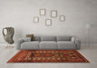 Machine Washable Persian Orange Traditional Area Rugs in a Living Room, wshtr1481org