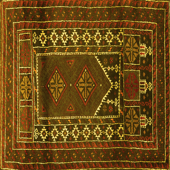 Square Persian Yellow Traditional Rug, tr1481yw