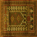 Square Persian Yellow Traditional Rug, tr1481yw