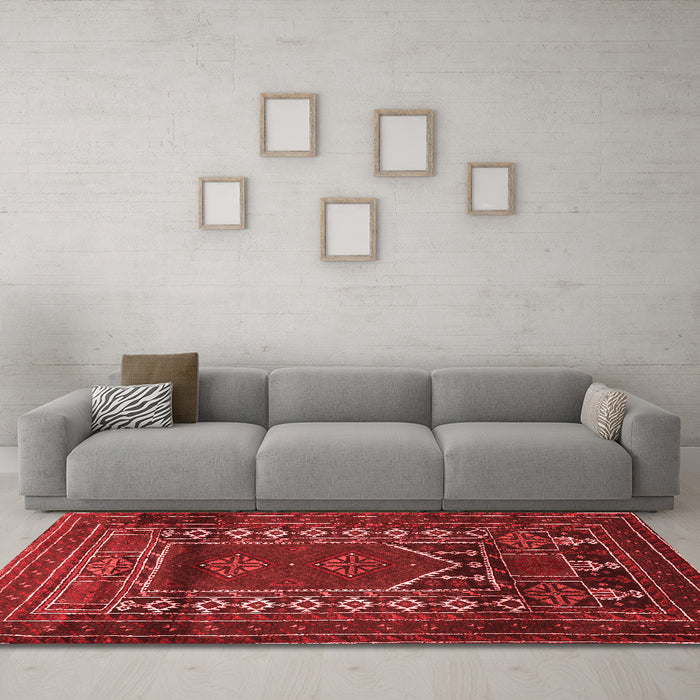 Traditional Red Washable Rugs
