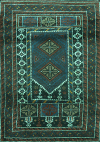 Persian Turquoise Traditional Rug, tr1481turq