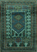 Persian Turquoise Traditional Rug, tr1481turq