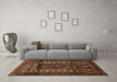 Machine Washable Persian Brown Traditional Rug in a Living Room,, wshtr1481brn