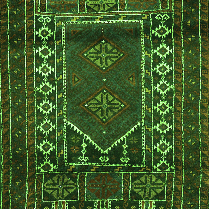Serging Thickness of Machine Washable Persian Green Traditional Area Rugs, wshtr1481grn