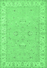 Oriental Emerald Green Traditional Rug, tr1482emgrn