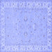 Square Oriental Blue Traditional Rug, tr1482blu