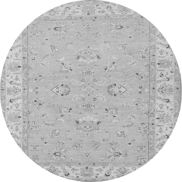 Square Oriental Gray Traditional Rug, tr1482gry