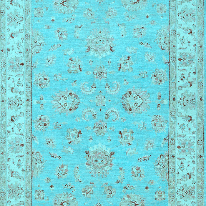 Machine Washable Oriental Light Blue Traditional Rug, wshtr1482lblu