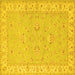 Square Oriental Yellow Traditional Rug, tr1482yw