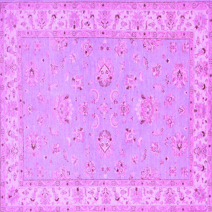 Square Oriental Purple Traditional Rug, tr1482pur