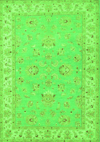 Oriental Green Traditional Rug, tr1482grn