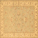 Square Oriental Brown Traditional Rug, tr1482brn