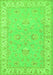 Serging Thickness of Machine Washable Oriental Green Traditional Area Rugs, wshtr1482grn