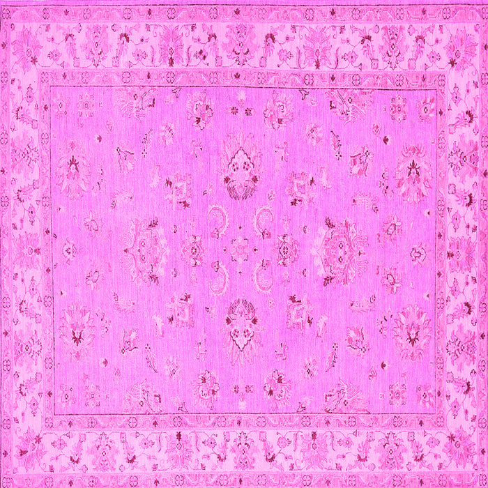 Square Oriental Pink Traditional Rug, tr1482pnk
