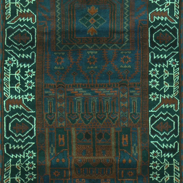 Machine Washable Persian Turquoise Traditional Area Rugs, wshtr1483turq