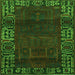 Serging Thickness of Persian Green Traditional Rug, tr1483grn