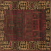 Square Machine Washable Persian Brown Traditional Rug, wshtr1483brn